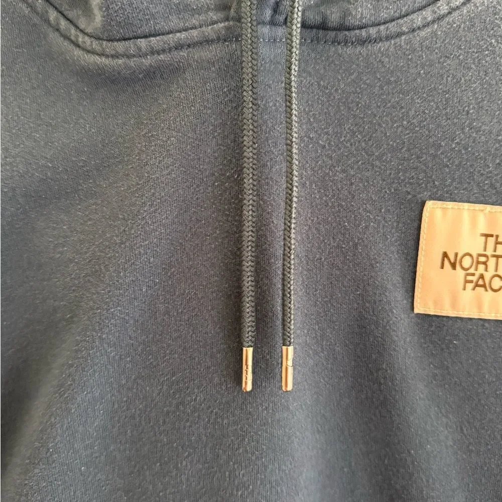 The North Face Blue Pullover Hoodie with Ribbed Cuffs